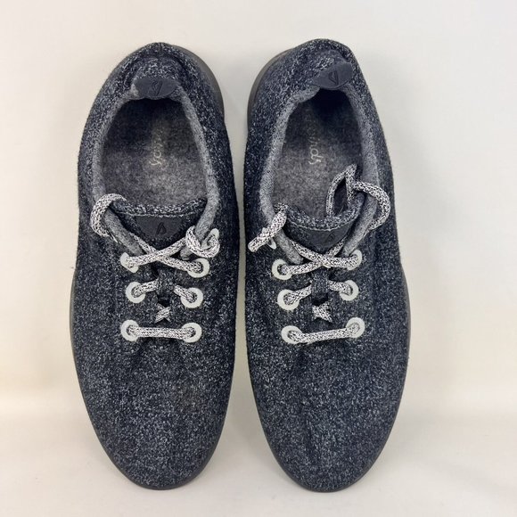 Allbirds Wool Runners Comfort Shoes Black Grey Women's Size 10 - Picture 7 of 9
